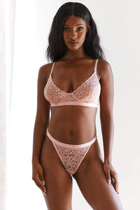 Balcony Bra (Set) - Pink