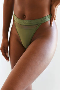 Mesh Thong - Khaki