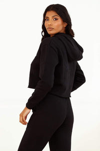 Cropped Hoodie - Black