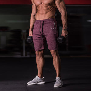 Ribbed Shorts - Melange Maroon