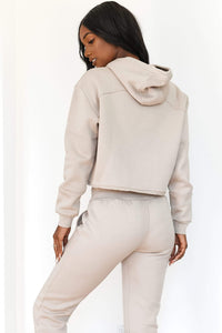 Cropped Hoodie - Mink