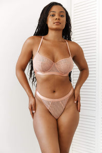 Chic Balcony Bra (Set) - Pink