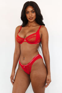 Liberty Balcony Bra (Set) - Red