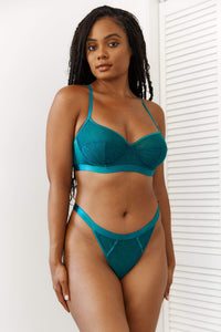 Chic Balcony Bra (Set) - Turquoise