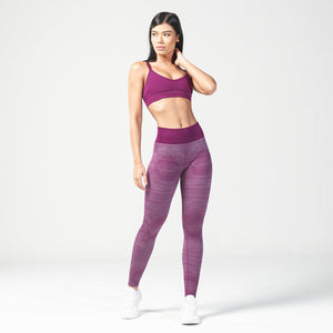 Infinity Stripe Seamless Leggings - Dark Purple