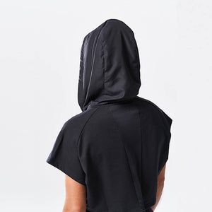 LAB360º Vented Crop Hoodie - Black