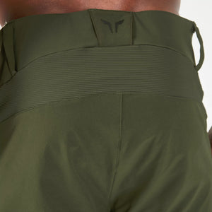 Statement Ribbed Smart Pants - Kombu Green