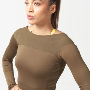 LAB360° Impact Crop Top - Dark Olive