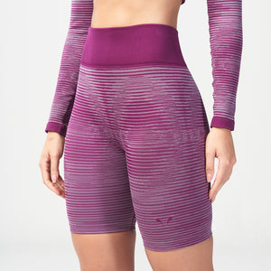 Infinity Stripe Seamless Shorts - Dark Purple