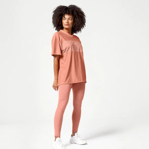 Mesh Reversible Tee - Light Mahogany