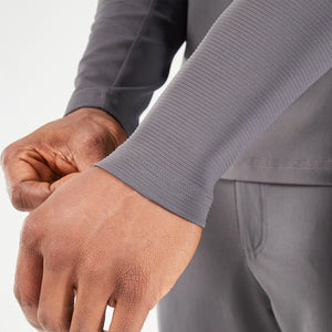 Statement Ribbed Long Sleeves Tee - Asphalt