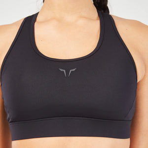 Essential Mid Impact Muscle Back Bra - Black