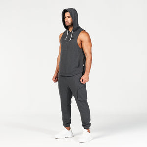 Golden Era New School Hooded Tank - Black Marl