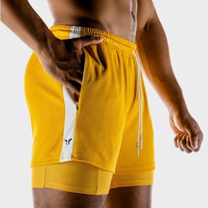 Hybrid Performance 2-in-1 Shorts - Yellow