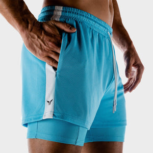 Hybrid Performance 2-in-1 Shorts - Blue