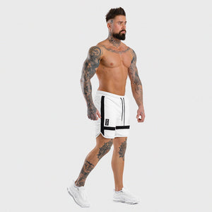 HYPE Shorts - White with Black Panels
