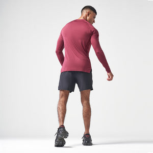 Essential Ultralight Full Sleeves Tee - Burgundy