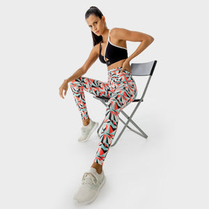 LAB360° Printed Leggings - Pastel Turquoise Print