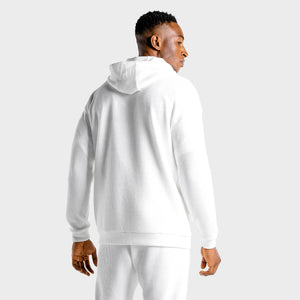 Luxe Zip Up - White