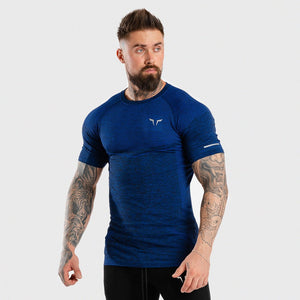 Seamless Dry-Knit Tee - Electro Blue in Half Sleeves