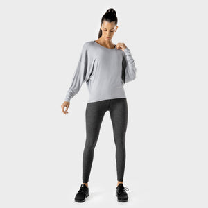 Women's Fitness - Batwing Top - Grey Marl