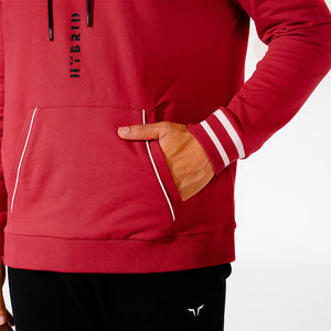 Hybrid Vertical Hoodie - Red
