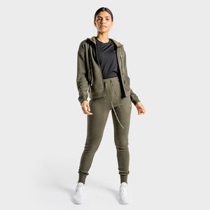 Luxe Zip Up - Olive