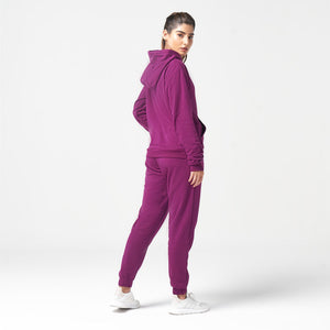 Essential Zip Up Hoodie - Dark Purple