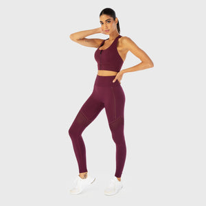 Infinity Seamless Workout Leggings - Grape