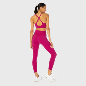 Infinity Cropped 7/8 Leggings - Festive Fuchsia