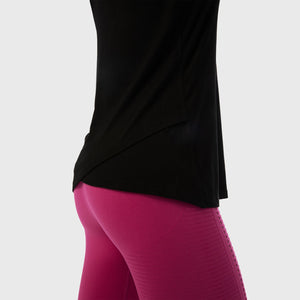 Infinity Longline Workout Tank - Black