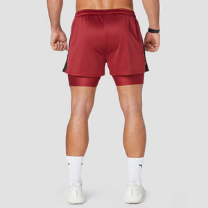 Hybrid Performance 2-in-1 Shorts - Maroon