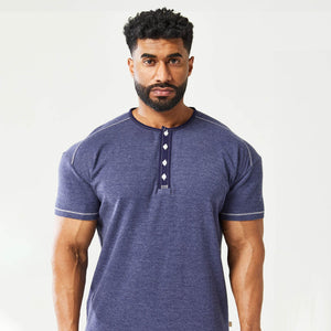 Golden Era Waffle Top Short Sleeves - Patriot Blue