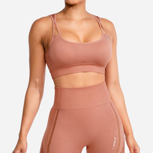 Meta Sports Bra - Rose Gold