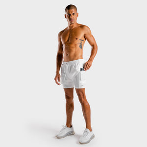 Hybrid 2-in-1 Shorts - White