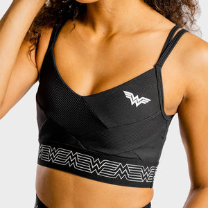 Wonder Woman Straps Sports Bra - Onyx