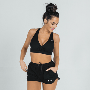 She-Wolf Crop Shorts - Black
