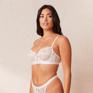 Blossom Balcony Bra  - White