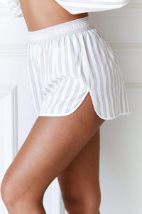 Pinstripe Pyjama Shirt (Set) - Mink