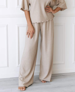 Soft Waffle Pyjama Trousers - Mink