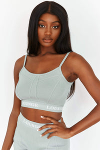 Soft Chic Ribbed Bralette - Sage