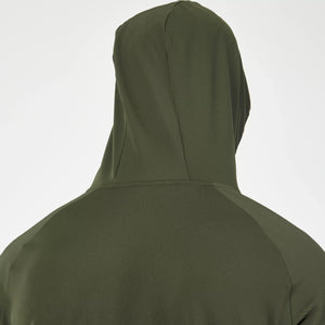Statement Ribbed Hoodie - Kombu Green