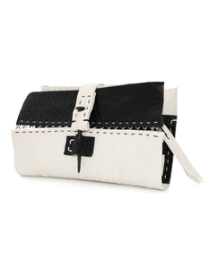 2tone open seam long wallet