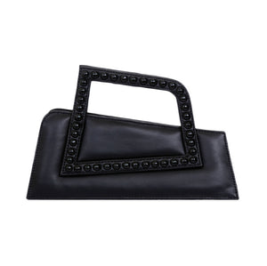 ASYMMETRICAL TOP HANDLE BAG