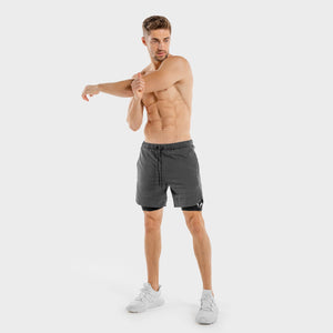 Limitless 2-in-1 Shorts - Charcoal And Black