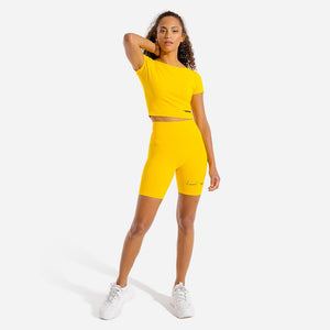 Vibe Cycling Shorts - Yellow