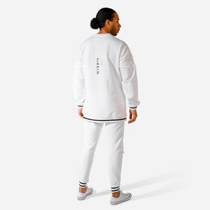 Hybrid Oversize Sweatshirt - White