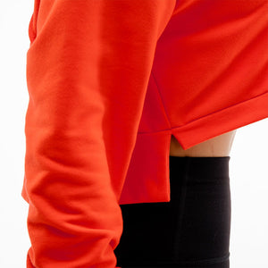 Vibe Crop Hoodie - Orange