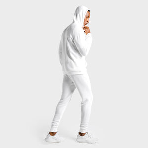 Luxe Zip Up - White