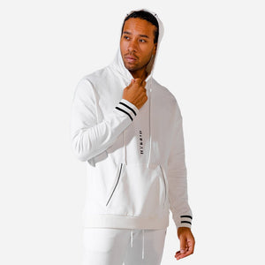 Hybrid Vertical Hoodie - White